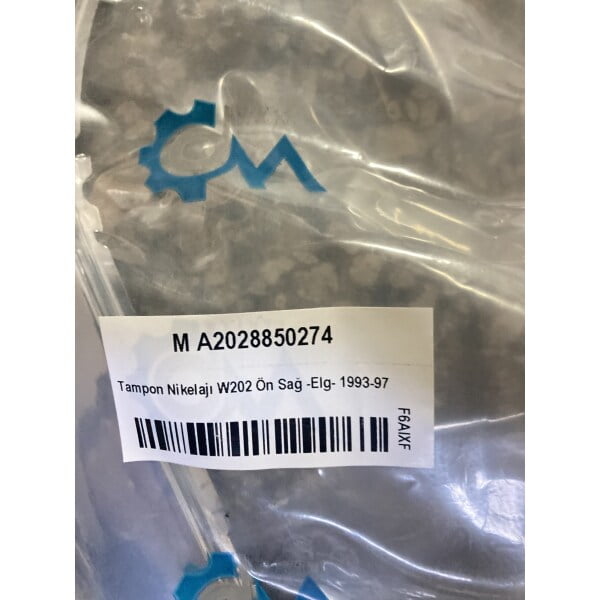 a2028850174 mercedes w202 sıfır ön tampon nikelajı takımı 93-97 - görsel 3