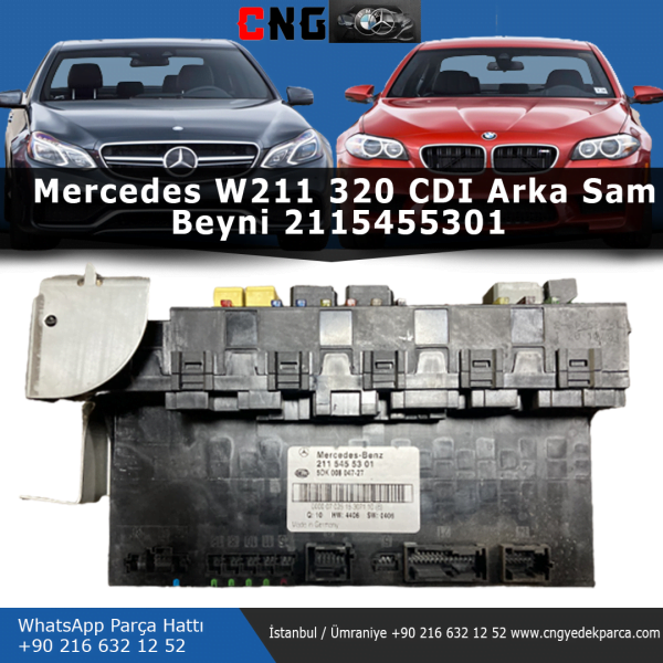 mercedes w211 e320 cdi arka sam beyni 2115455301