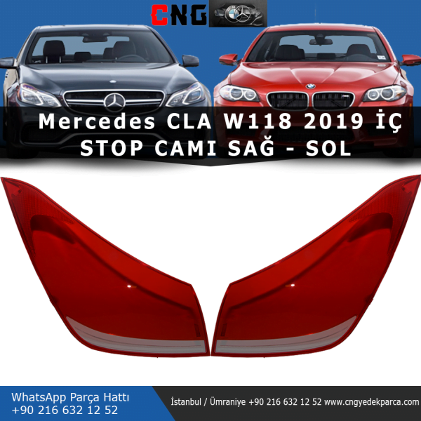 mercedes cla w118 2019-+ dış  sağ-sol stop cam takımı