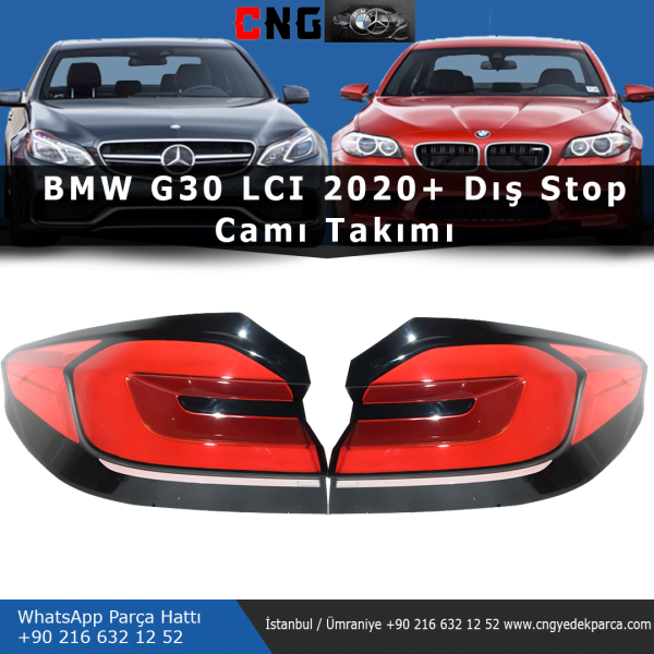 bmw g30 lci 2020+ sıfır dış stop camı takımı