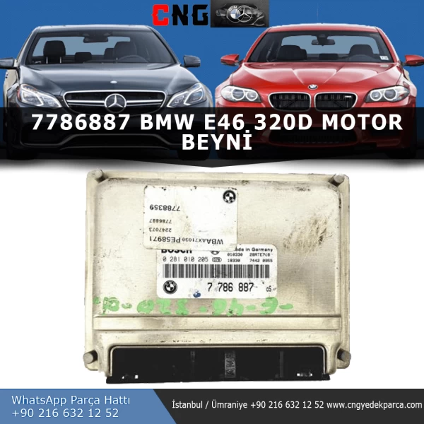 7786887 bmw e46 320d motor beyni