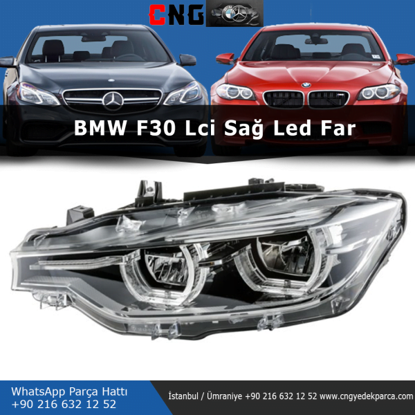bmw f30 lci sağ led far